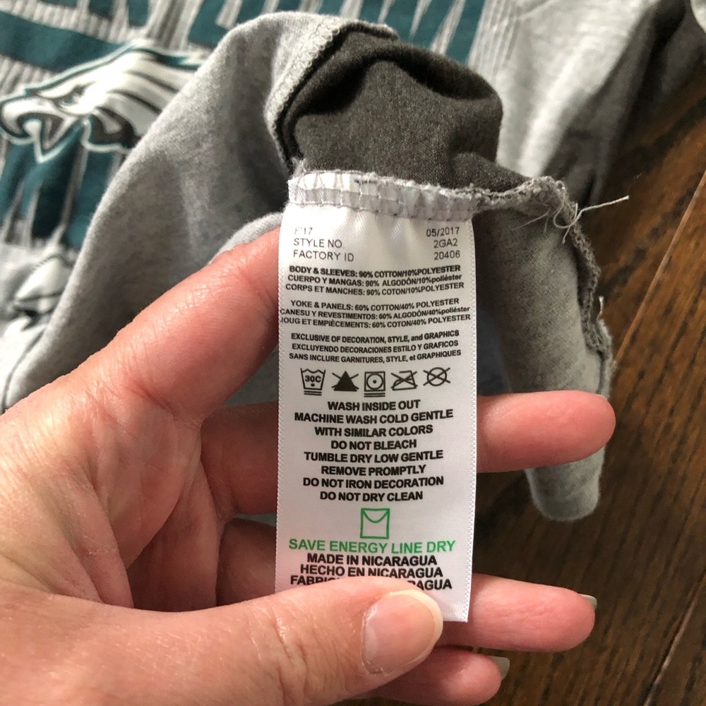 Fanatics NFL Women’s S Philadelphia Eagles Super Bowl LIII Heathered Gray Tee - Picture 8 of 10